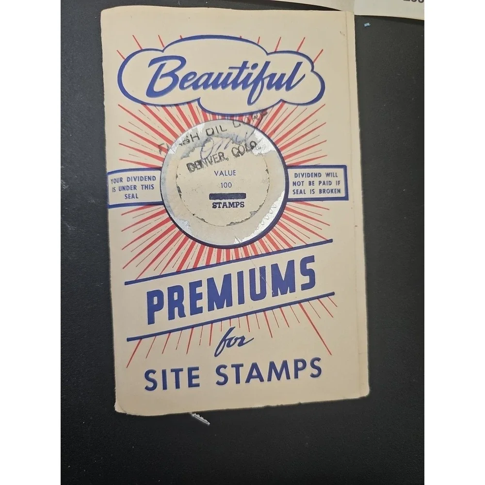 Large Lot of Vintage  Site Station Store Gas Trading Stamps & Folder 1954